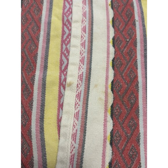 Set of 8 Bright Pink Rainbow Colorful Mexican Striped Woven Fabric Napkins - Picture 9 of 13